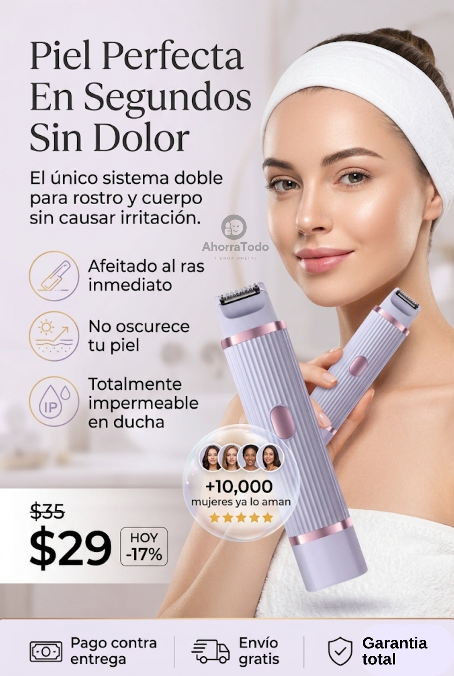 Depilador 2 En 1 Portatil Doble cabeza