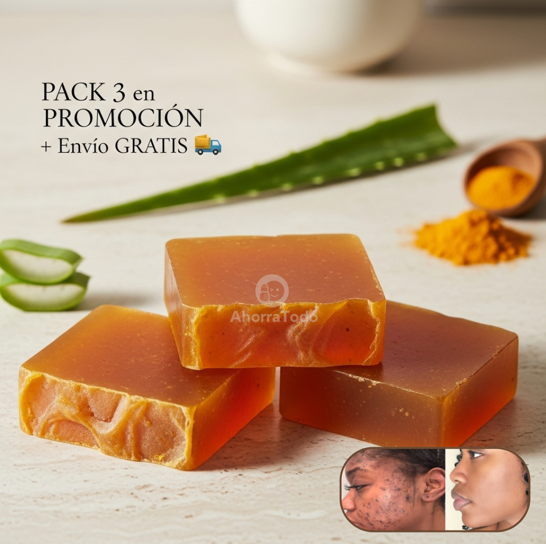 Pack x3 Jabón Aclarador con Cúrcuma y Ácido Kójico
