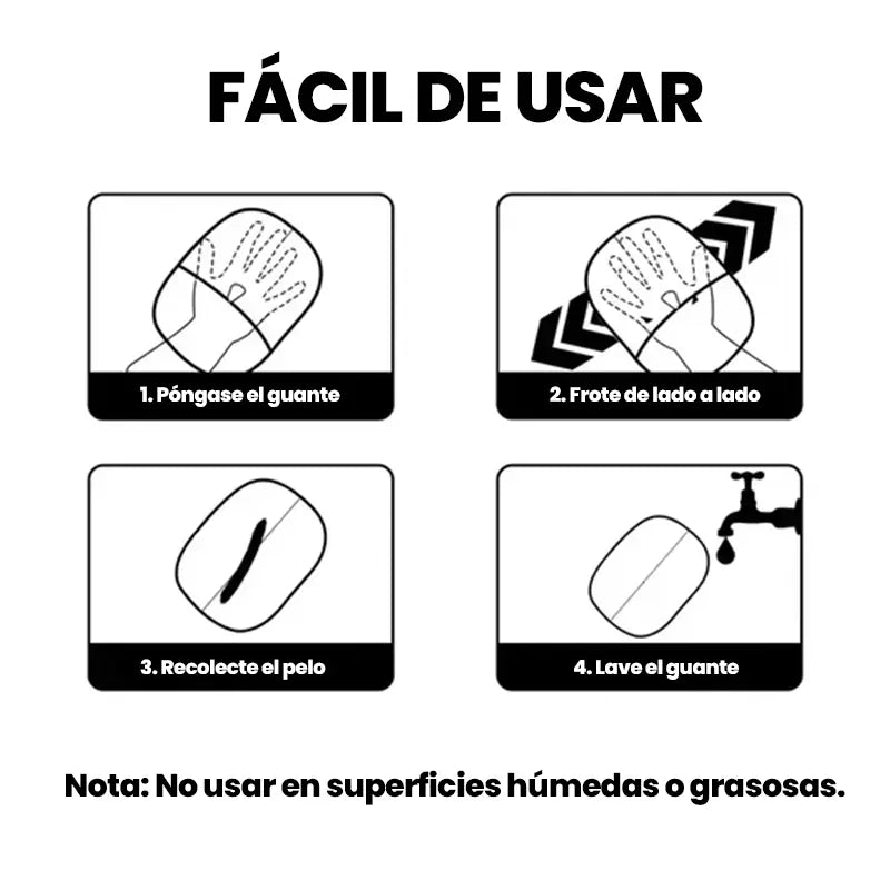 GUANTE REMOVEDOR DE PELO PARA MASCOSTAS